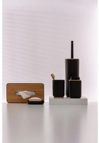 WENKO 25319100 - Scatola porta cosmetici ROTELLO 24x12,7 cm, nero/marrone