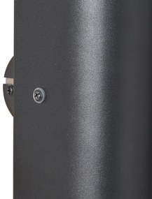 Lampada da parete moderna nera a 2 luci - Gotthard