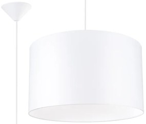 Sollux SL.1404 - Lampadario a sospensione con filo NOVA 1xE27/15W/230V diametro 40 cm bianco
