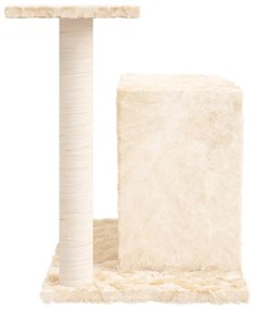 Albero per gatti con tiragraffi in sisal crema 51 cm