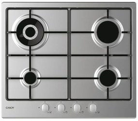 Piano cottura 4 fuochi L 63.4 cm CHW6BR4WX INOX CANDY acciaio inox