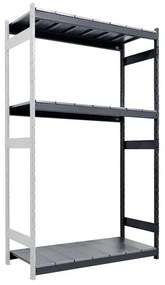Estensione per scaffale in acciaio Kompos L 160 x H 200 x P 50 cm grigio / argento verniciato