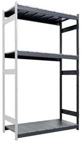 Estensione per scaffale in acciaio Kompos L 160 x H 240 x P 50 cm grigio / argento verniciato