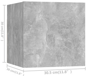 Set di Mobili Porta TV 5 pz Grigio Cemento in Legno Multistrato