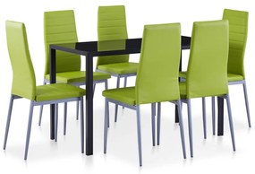 Set da pranzo 7 pz verde