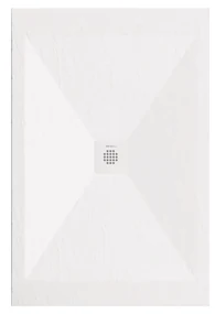 Piatto Doccia 80x180 Effetto Pietra Duplach "Sorty" Bianco