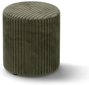 Poggiapiedi verde con rivestimento in velluto a coste Dia – Micadoni