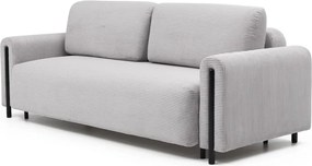 Divano grigio chiaro allungabile/con contenitore e rivestimento in velluto a coste 244 cm Arcadova – ELTAP