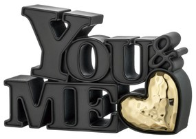 Bongelli preziosi Scultura piccola moderna in marmorino You & me h 6 cm - varie colorazioni NERO