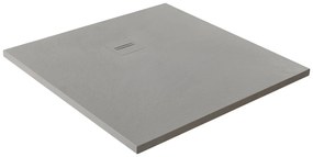 Piatto doccia in resina Cosmos Stone grigio L 90 x L 80 cm