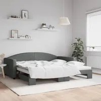 Divano Letto con Letto Estraibile Grigio Scuro 100x200 Tessutocod mxl 106606