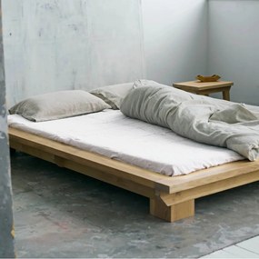 Lenzuolo elastico di lino bianco, 180 x 200 cm White - Linen Tales