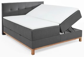 Letto boxspring grigio scuro con contenitore 180x200 cm Catania - Meise Möbel