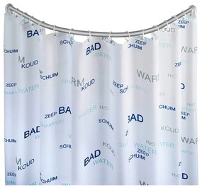 Consolle di colore argento con forma curva per tenda da doccia - Wenko