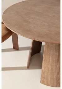 Tavolo da pranzo rotondo con effetto rovere ø 120 cm Zuri – MOME