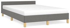 Giroletto Senza Materasso Grigio Scuro 120x190 Cm İn Tessuto /