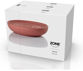 Portasapone in porcellana rosso chiaro Nova - Zone