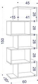 Libreria MERIC 15x60 cm bianca