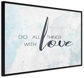 Poster  With Love  Cornice Quadri Cornice nera, Larghezza x Altezza Home decor 30x20