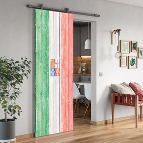 Porta scorrevole Italia in mdf, L 92.5 x H 211.5 cm, con binario Loft