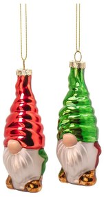 Decorazioni per albero di natale in set in vetro fatte a mano 2 pz ø 4 cm Gonk – Sass &amp; Belle