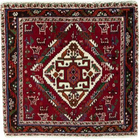 Shiraz Tappeto persiano 60x60 Rosso (Iran) Annodato A Mano