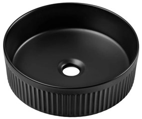 COMAD BEYOND 2 BLACK (E-6565) - Lavabo da appoggio BEYOND Ø 36 cm nero opaco