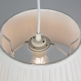 Lampada a sospensione retrò bianca 35 cm - Plisse