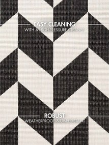 Passatoia da interno ed esterno nera/color crema 80x200 cm Haringey Terrick – Ted Baker