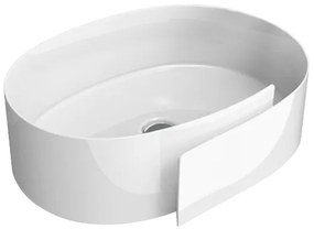 Ceramica Flaminia Roll lavabo tondo 56 cm da appoggio senza troppopieno in ceramica bianco