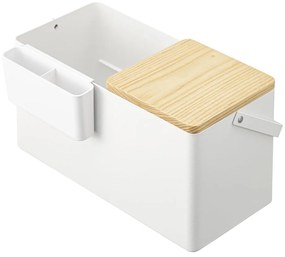 Organizzatore da bagno in metallo bianco per cosmetici - YAMAZAKI