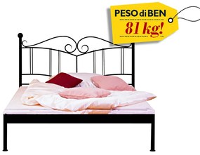 Letto matrimoniale in ferro battuto Barcellona senza pediera - 180 x 200 cm