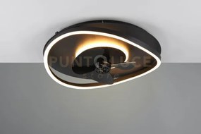 Sortland plafoniera led 30w 3500lm, 2700 - 6500k onda nero opaco co...