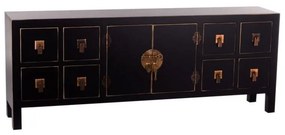 Cassettiera bassa nera 130x50,5 cm Oriente - Ixia