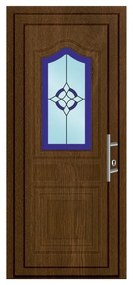 Portoncino d'ingresso 30012 noce L 80 x H 210 cm apertura sinistra