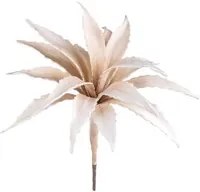 Set 2 Dracena Pianta Artificiale Foam Altezza 65 cm Beige