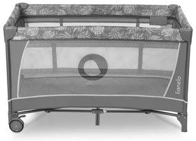 Lionelo - Lettino da viaggio FLOWER Grigio Pietra