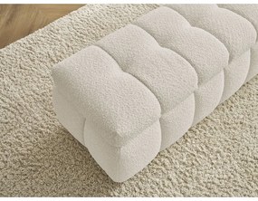 Panca beige in tessuto bouclé Mont Blanc - Bobochic Paris