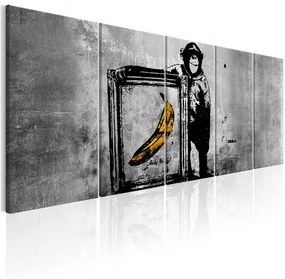 Quadro Banksy  Monkey with Frame  Colore bianco e nero, Dimensioni e Misure 225x90