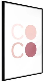 Poster  Different Shades of Coco  Cornice Quadri Cornice nera, Larghezza x Altezza Home decor 20x30