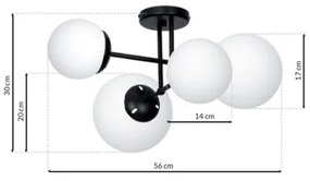 Lampadario fisso LIMA 4xE14/40W/230V