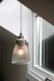 Lampadario argentato con paralume in vetro ø 11 cm Bellis – Markslöjd