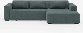 Doric Divano angolare con penisola e sedute allungabili con relax elettrico - poggiatesta reclinabili in tessuto smacchiabile T23