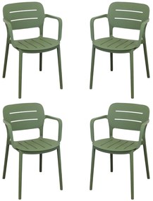 HAZEL - set 4 poltrone in polipropilene impilabili
