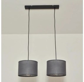 Lampadario a cavo ALBA 2xE27/15W/230V grigio