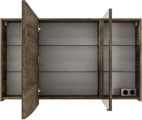 Specchio Contenitore Contea Con Illuminazione PELIPAL sinistro rovere ribbeck L 120 x H 70 x P 17 cm, completo di presa ed interuttore