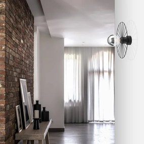 Applique MONTANA 1xE27/15W/230V diametro 30 cm nero