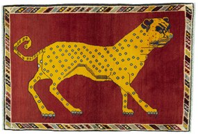 Gabbeh Tappeto 160x110 Rosso (Iran) Annodato A Mano
