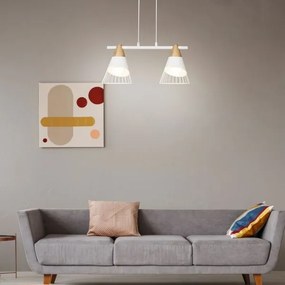 Rabalux 5666 - Lampadario a sospensione con filo ISAAC 2xE27/60W/230V