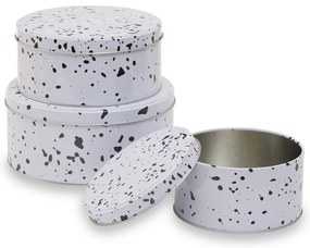 Barattoli per caramelle in metallo in set da 3 Speckled - Premier Housewares